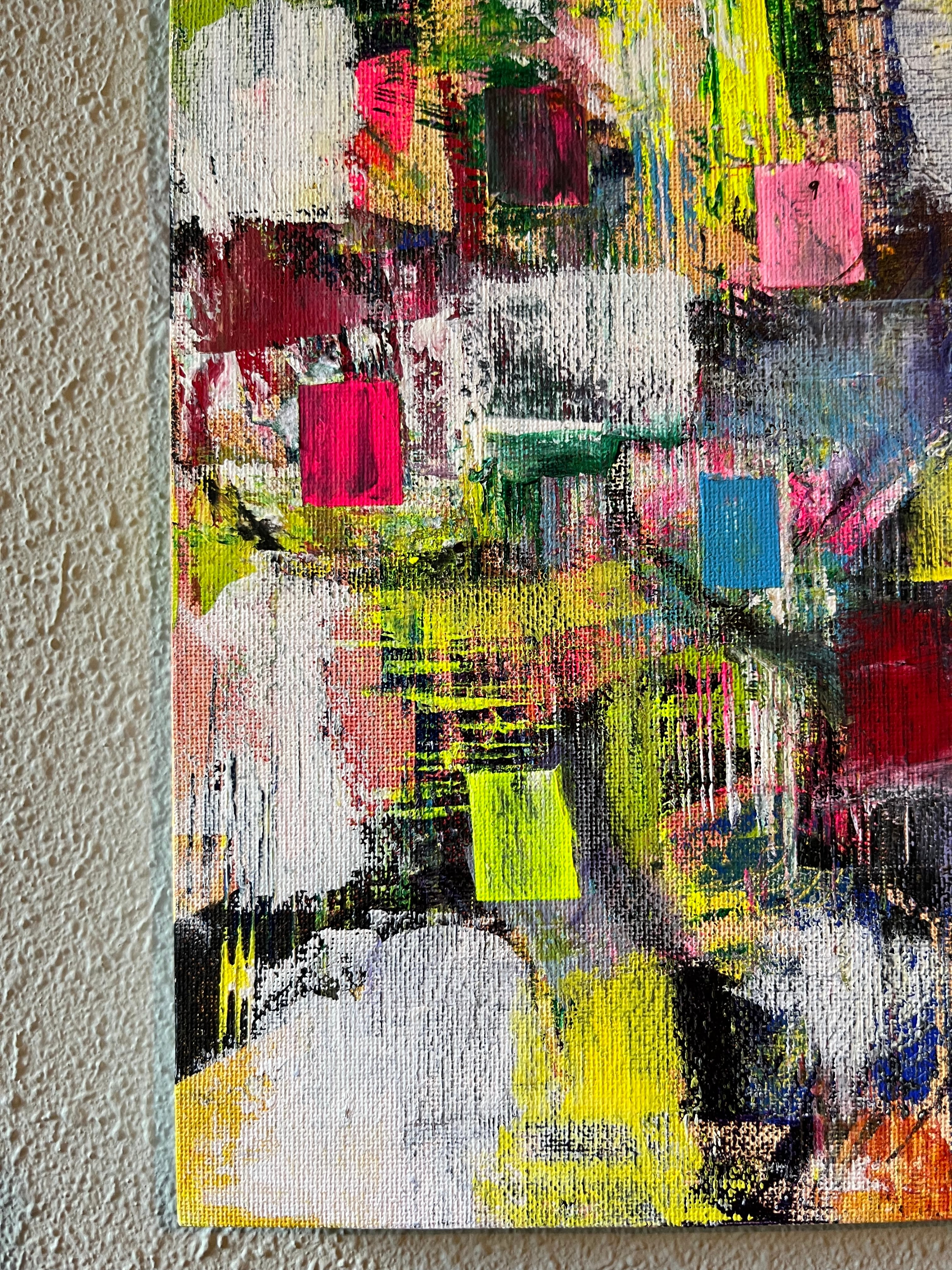 抽象画【Distant city/遠い街】現代アート作品 | 絵画でお部屋に彩りを