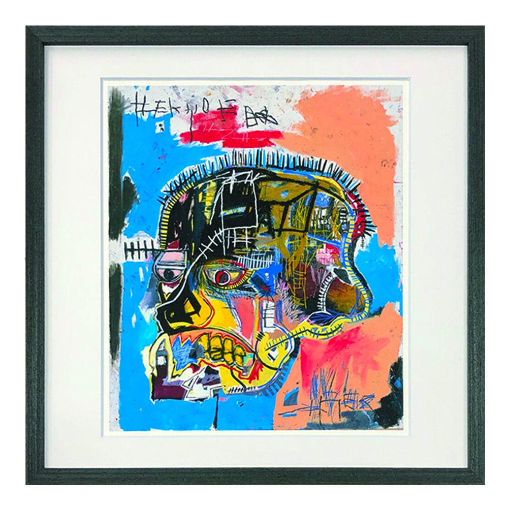 額縁付き] ジャン＝ミシェル・バスキア「Untitled (Skull) 1981