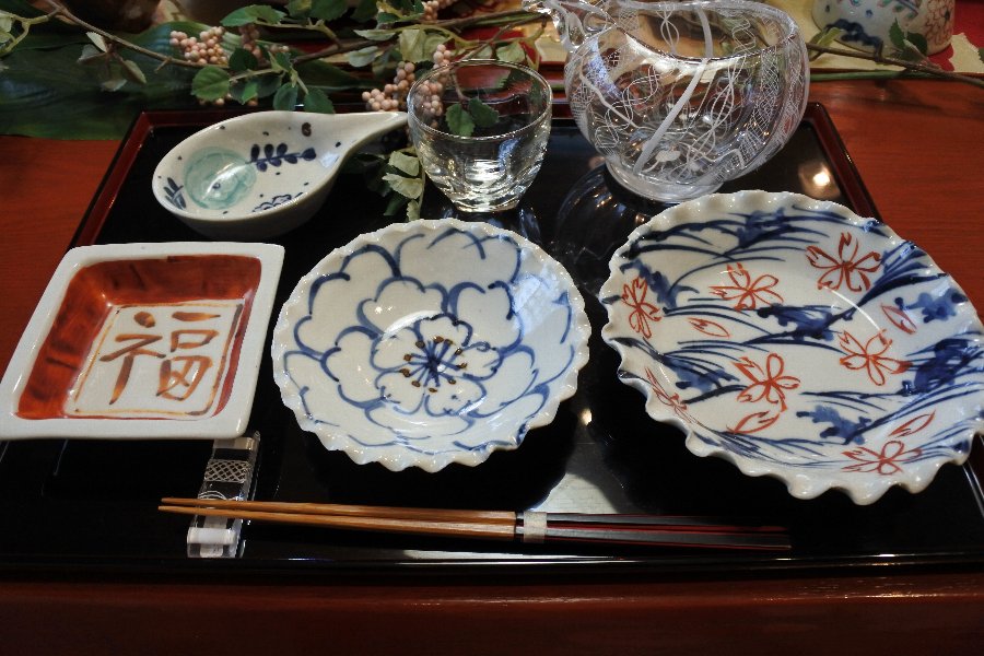 BB-IZUMI|作家ものの器-中尾万作 染付花文輪花小皿