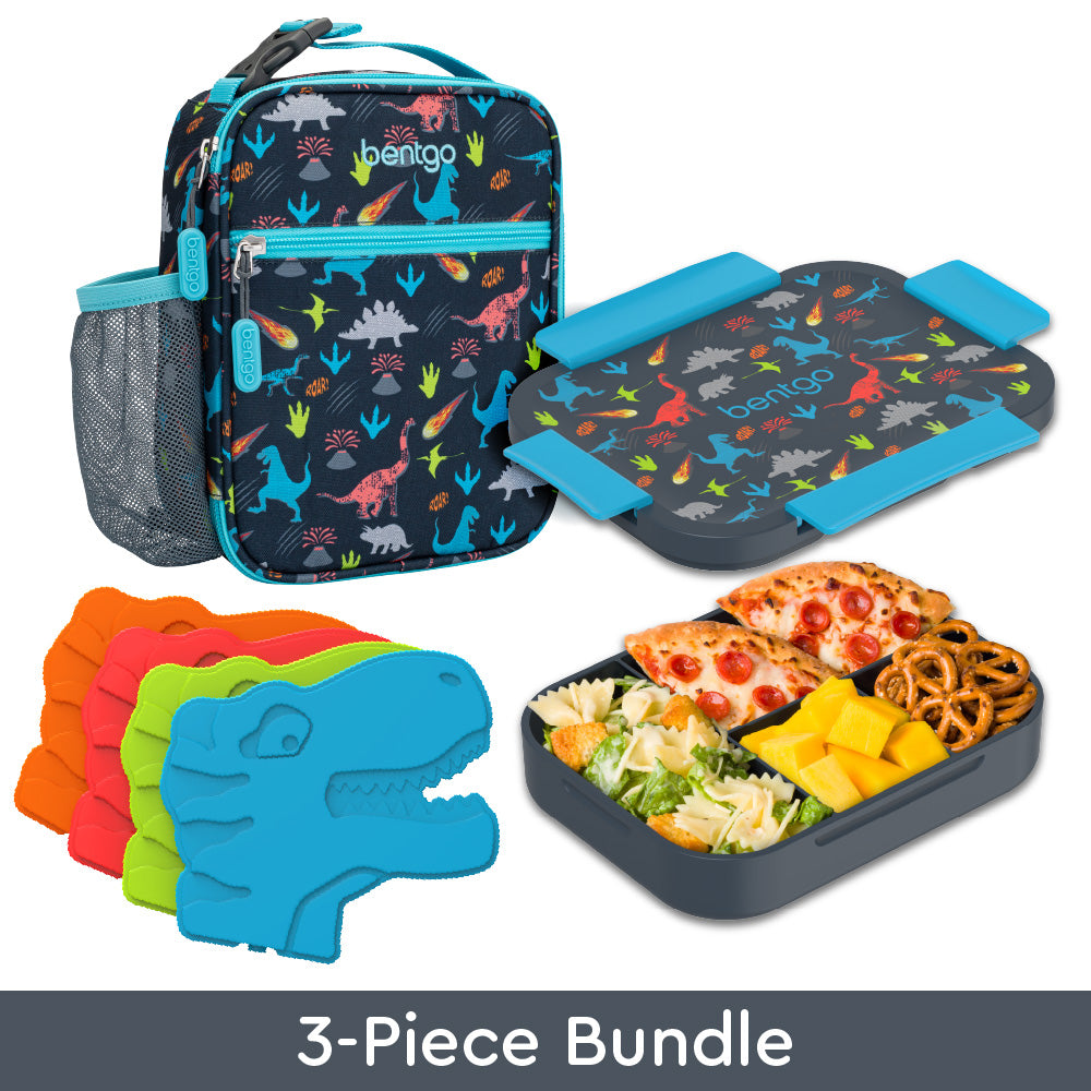 Bentgo® Kids Snap & Go Lunch Box, Insulated Lunch Tote, & Ice Packs