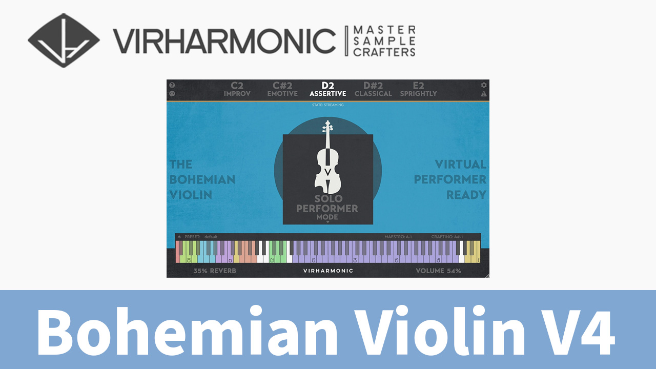 VIRHARMONIC Bohemian Violin V4 - beatcloud - DTM,DAW,プラグイン