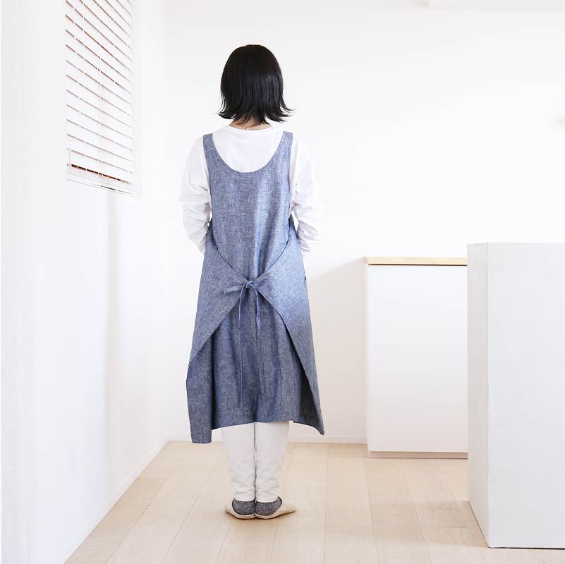 リネンエプロン] 3WAYエプロン / リネン100％ | ボー・デコール