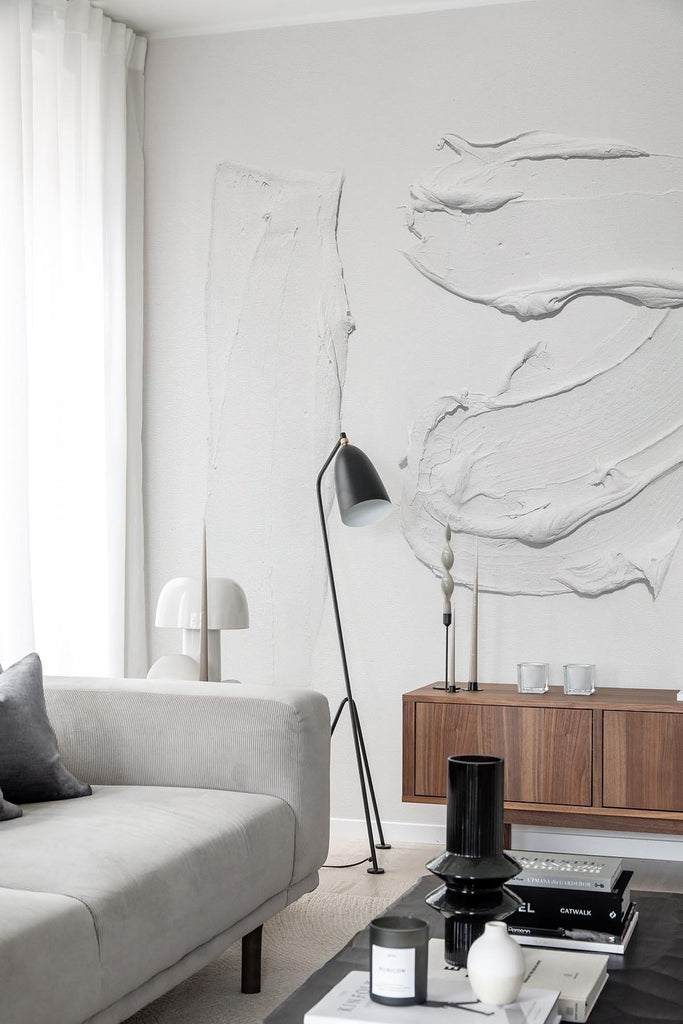 Japandi Wallpaper Design | Plaster Art | belarteSTUDIO