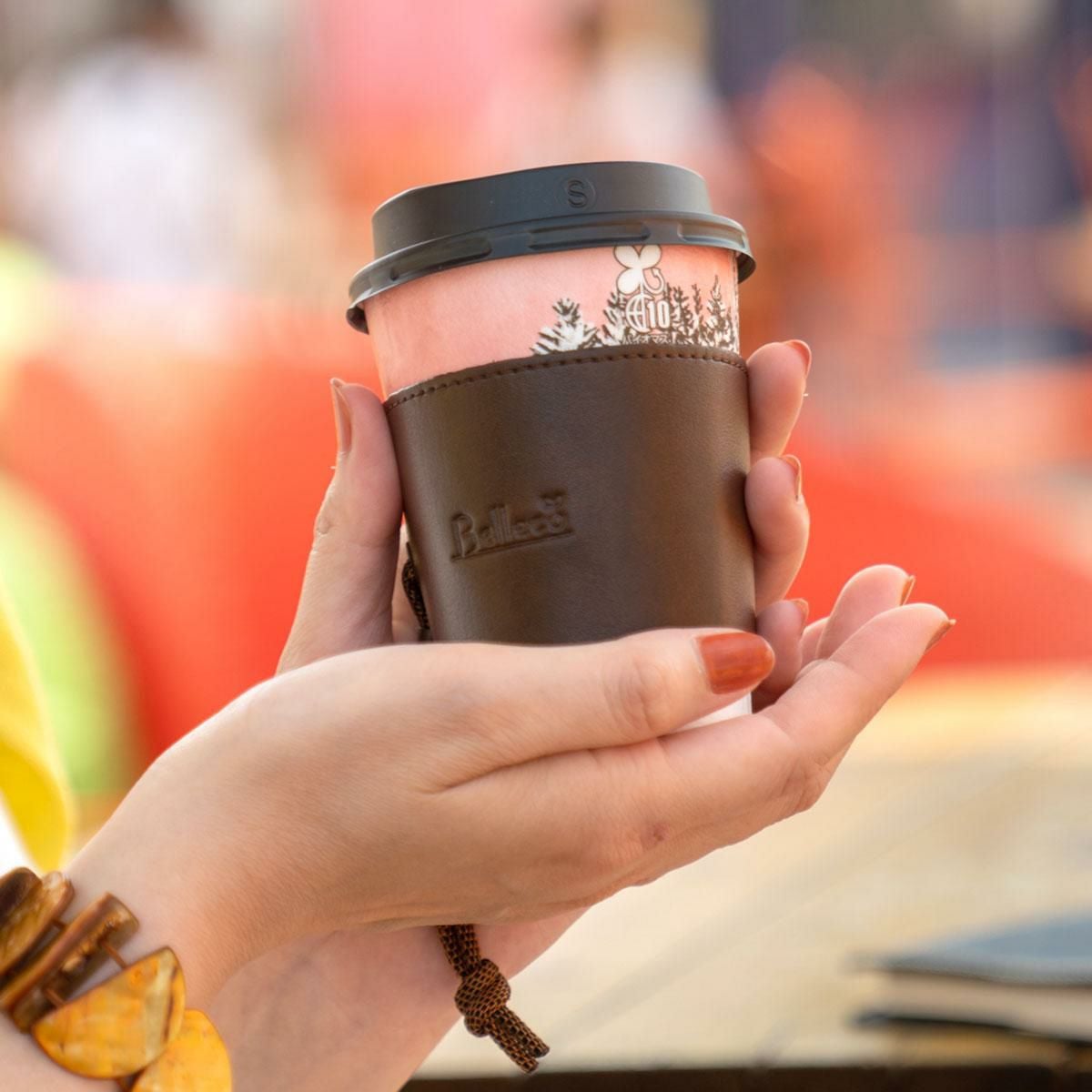 カップスリーブ コーヒースリーブ 贈り物 スタバ ドトール レザー 日本