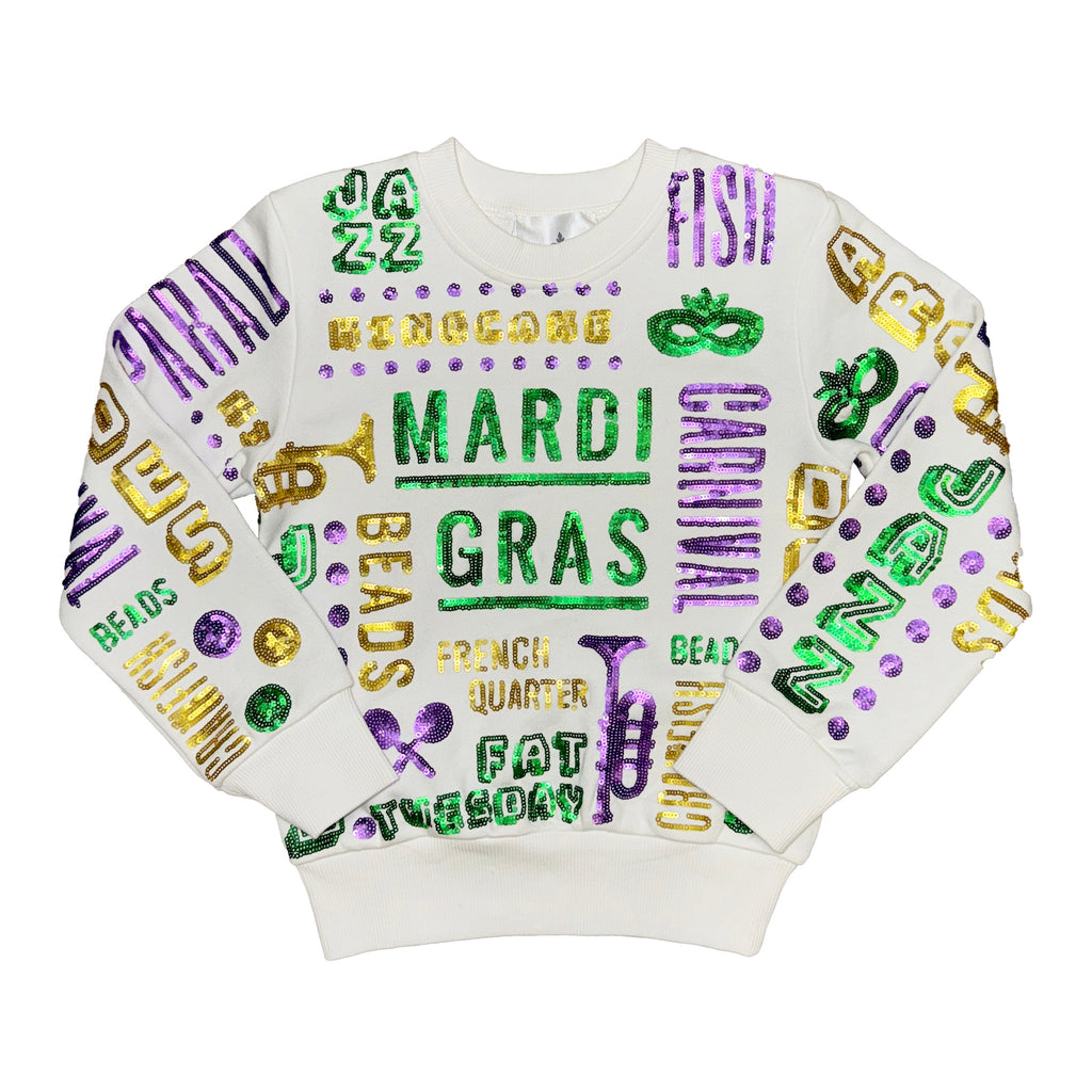 All Things Mardi Gras Sweatshirt – Belle Cher
