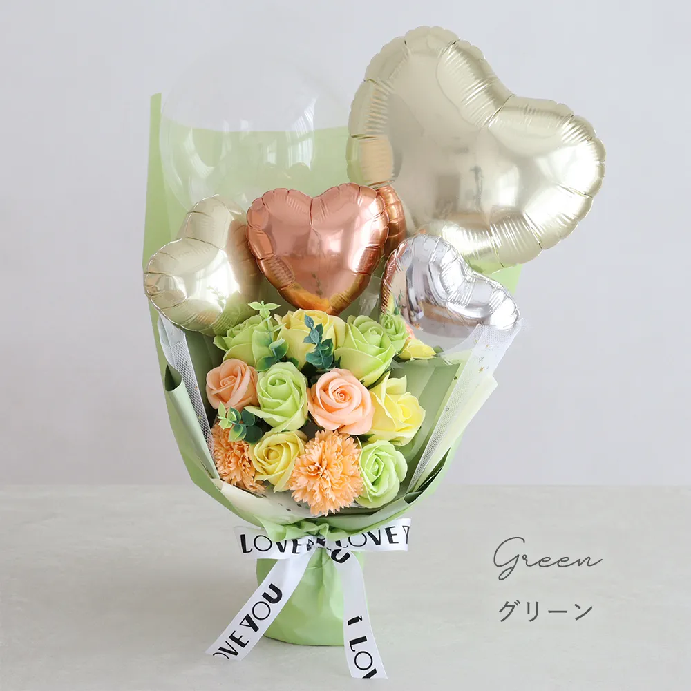 ソープフラワー エレガントバルーンブーケ｜ベルビーWebshop本店