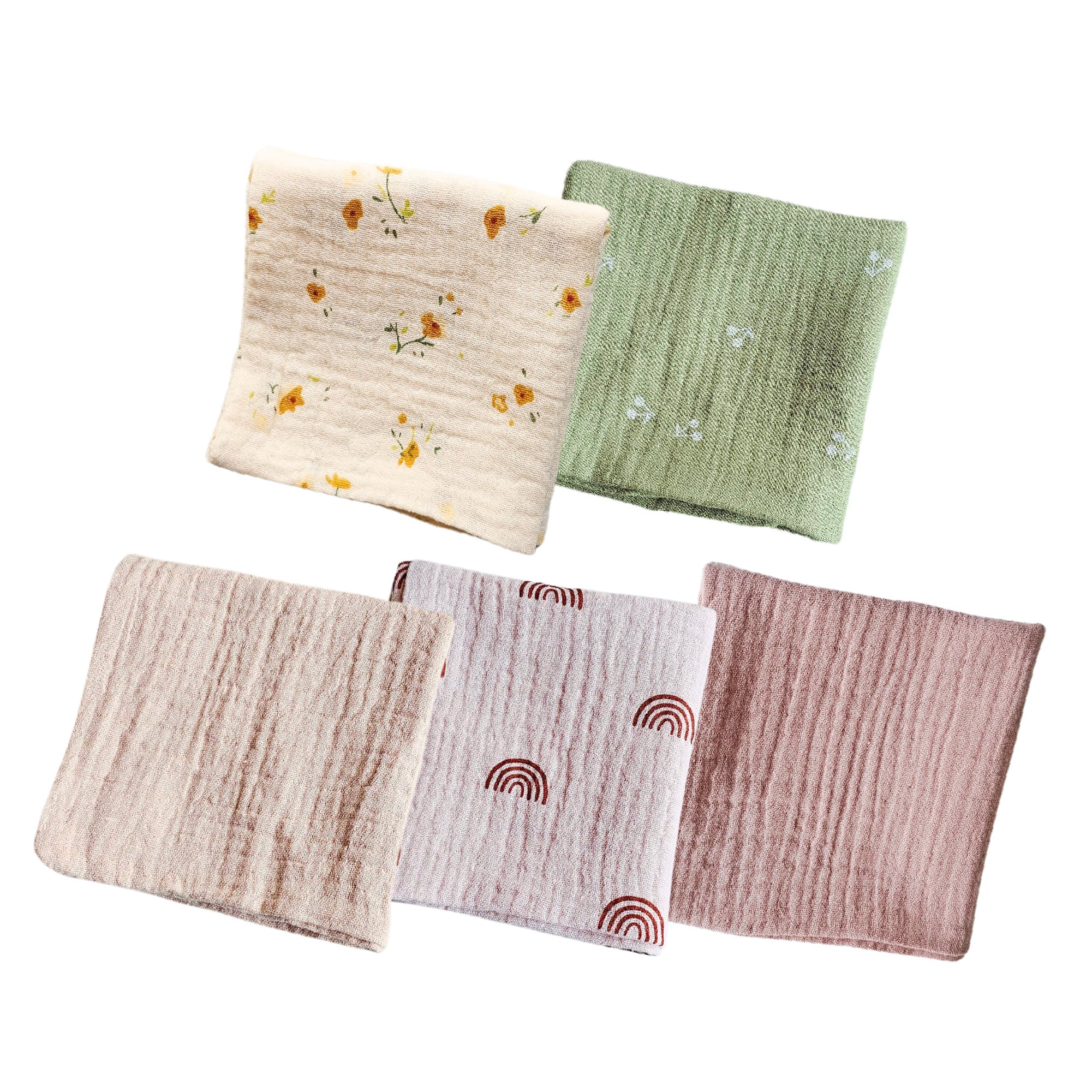 Berpy 4重ガーゼ ハンカチ ベビー タオル 赤ちゃん 新生児 キッズ 4層