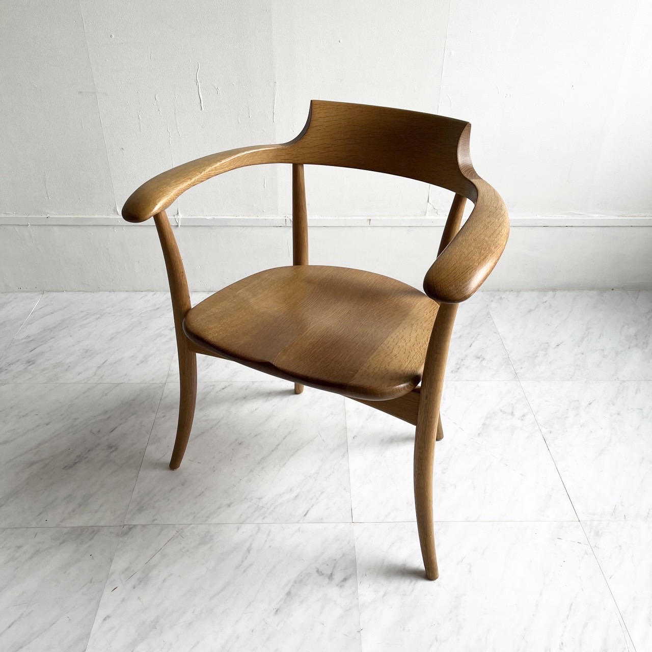 10年保証付】HIDA 飛騨産業 CRESCENT アームチェア 板座 ホワイト