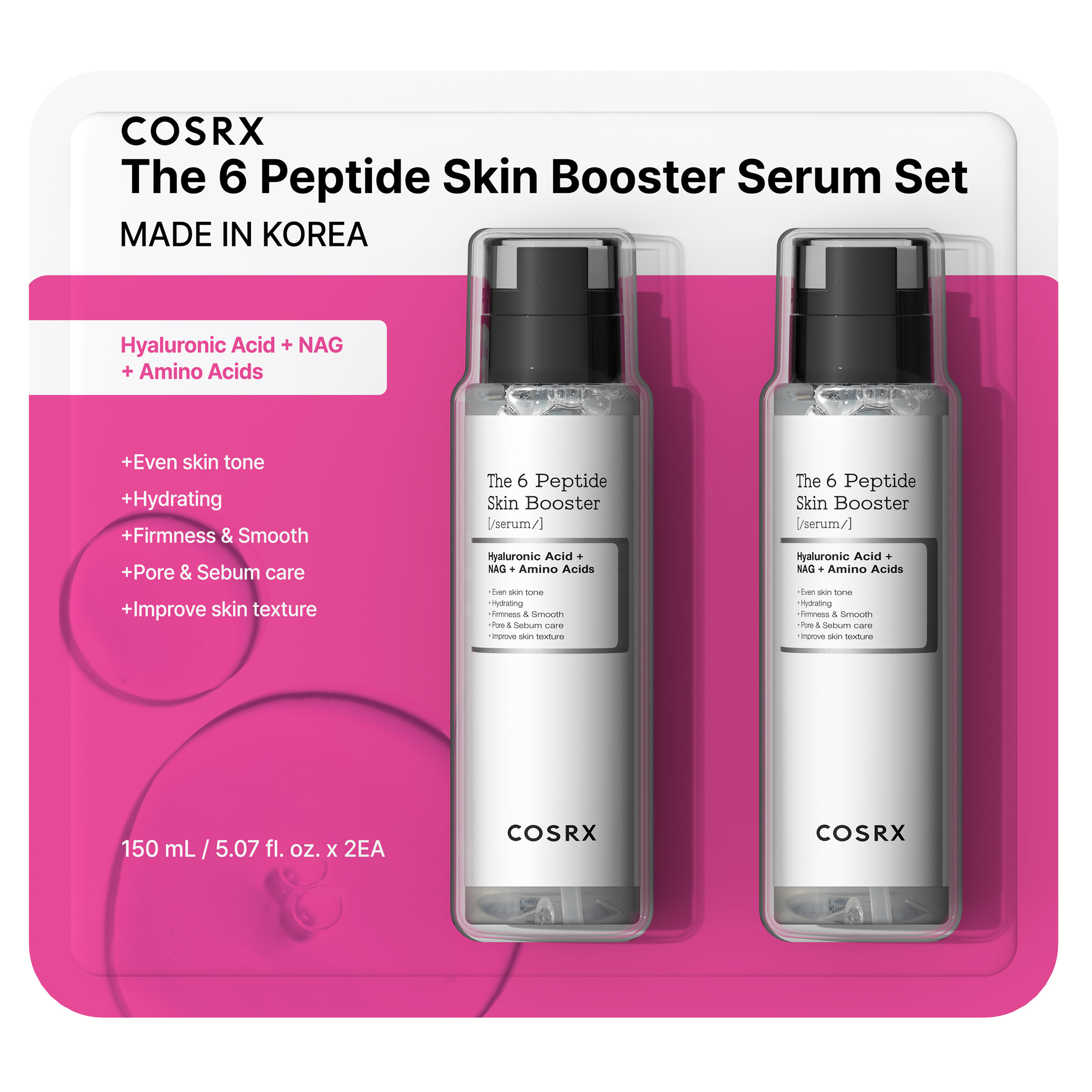 COSRX The 6 Peptide Skin Booster Serum, 5.07 fl oz, 2-pack | Costco