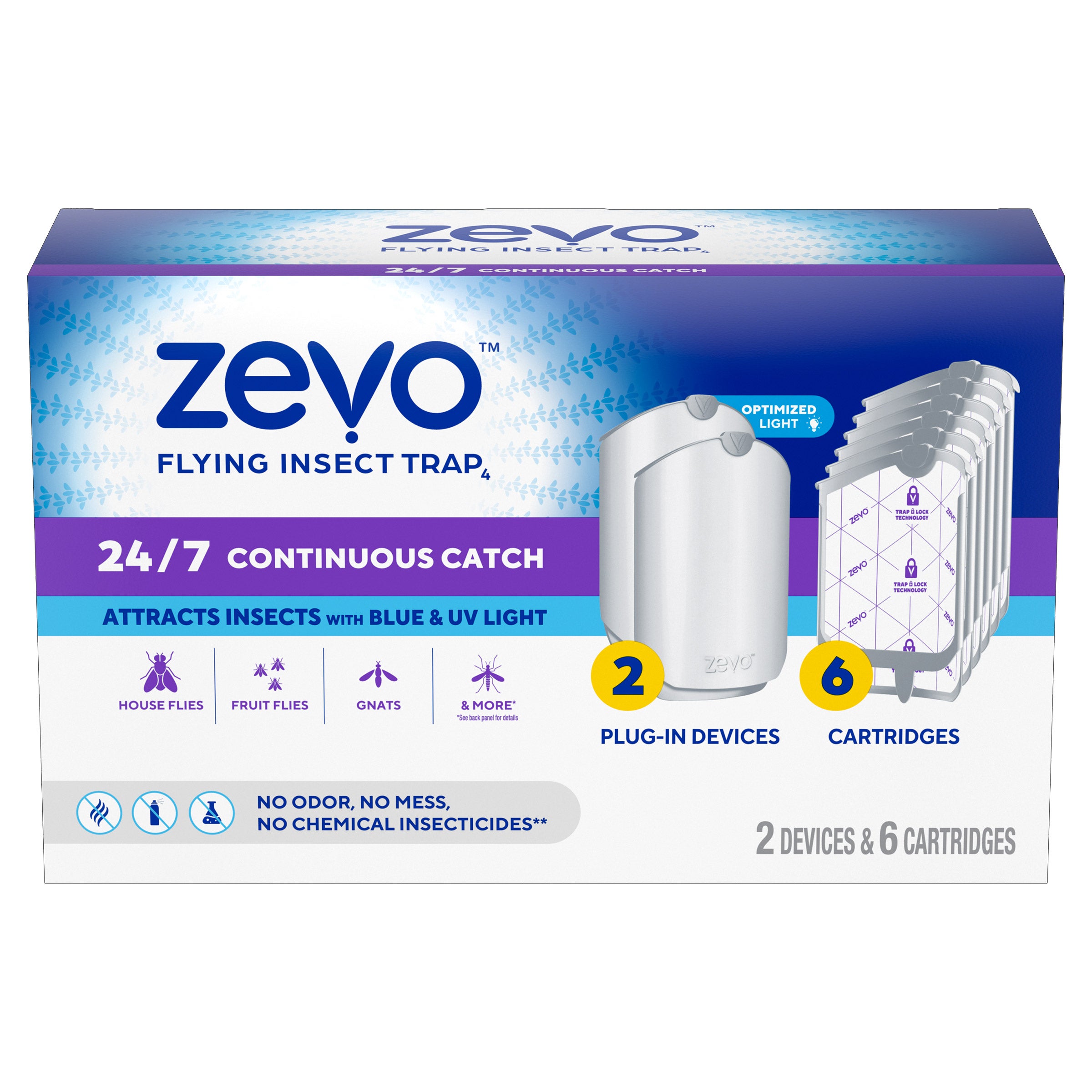 Zevo Flying Insect Trap Starter Kit, 2 Devices + 6 Refills | Costco