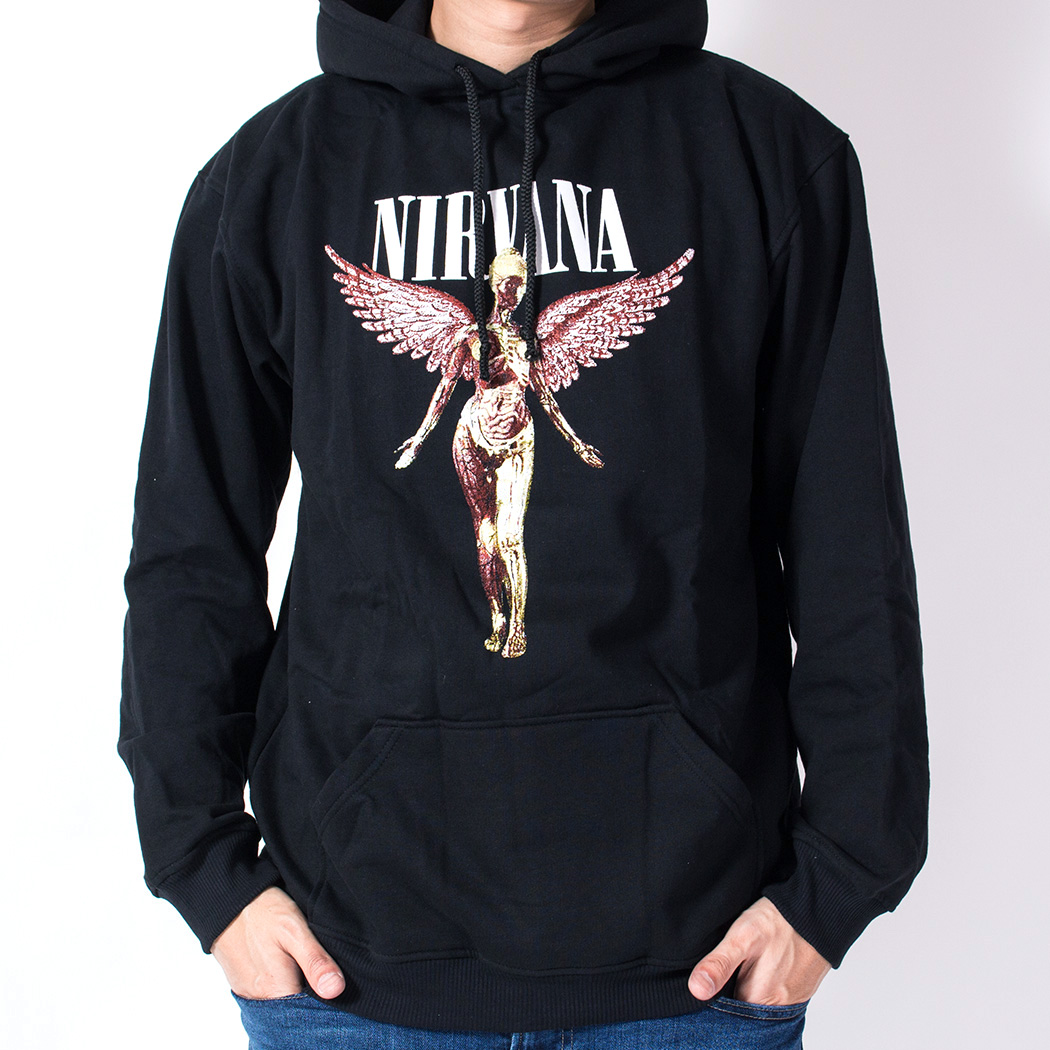 プルオーバー ロックパーカー Nirvana ニルヴァーナ In Utero ホワイト