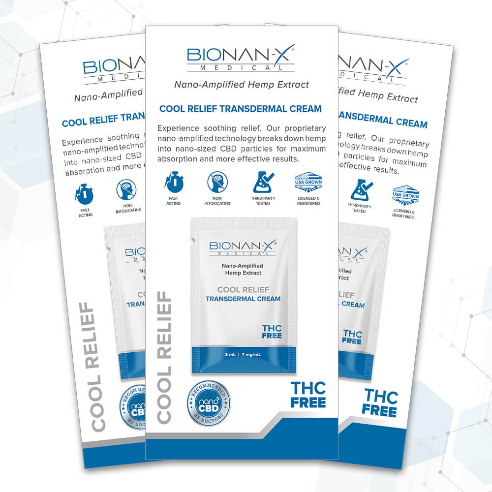 Bionan-X Cool Relief Transdermal Cream Samples – 3-Pack – BioNan-X