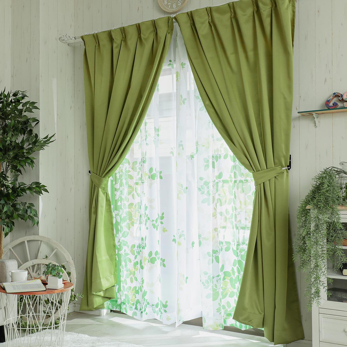 ドレープ+レース4枚組】サイズ限定でお買得！新生活におすすめの既製