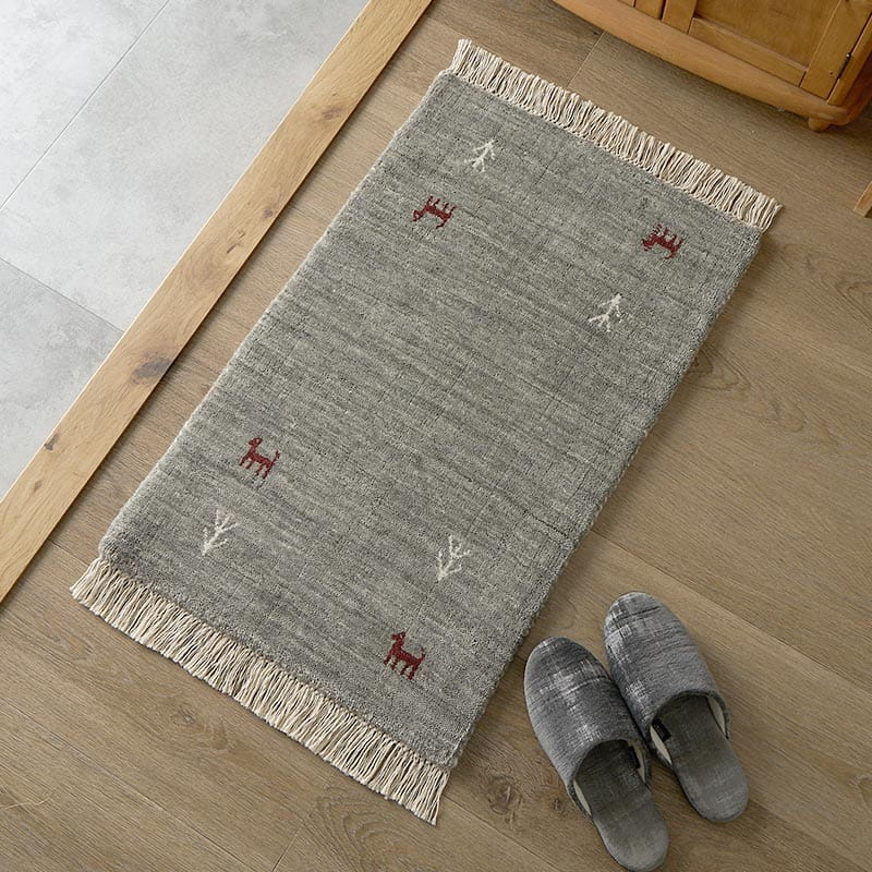 超激安！天然ウール100%のナチュラルカラーがかわいいインド製手織り