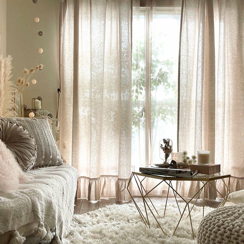 365lino! frill style】リネン（麻）100％使用！びっくりカーテンの