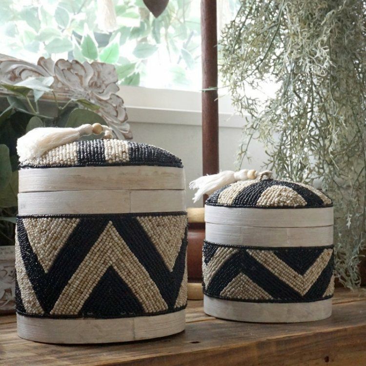 MARINE & PIER 】 バリ島で手作りされた海を感じるビーズBOX（ソカシ