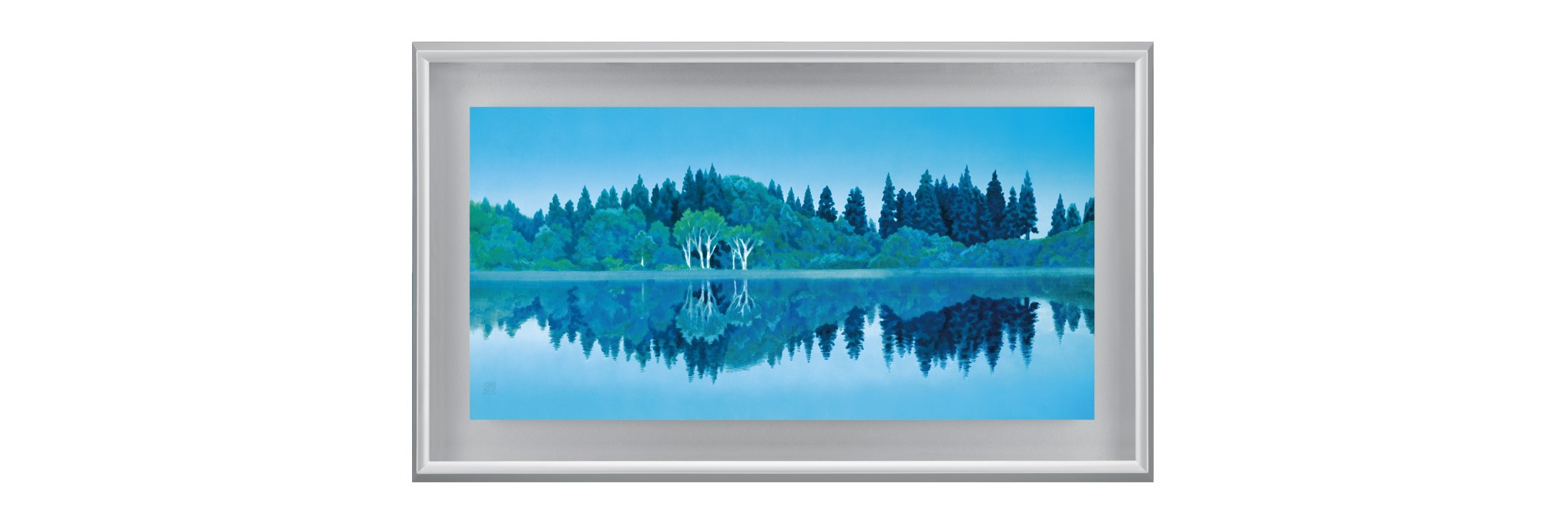 東山魁夷、【静映】、希少な高級額装用画集より、美品、新品額装付 東山魁夷「静映」彩美版プレミアム 複製画 最高級複製画｜絵画販売