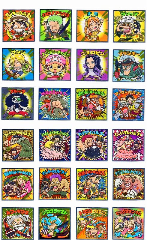 ワンピースマンチョコ 20thアニバーサリー」シールリスト・アソート