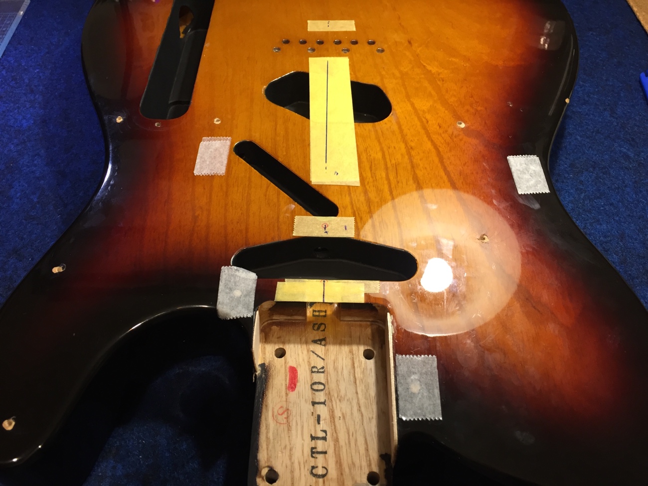 ネックポケットのトリマー加工とピックアップ交換【フジゲンのテレ