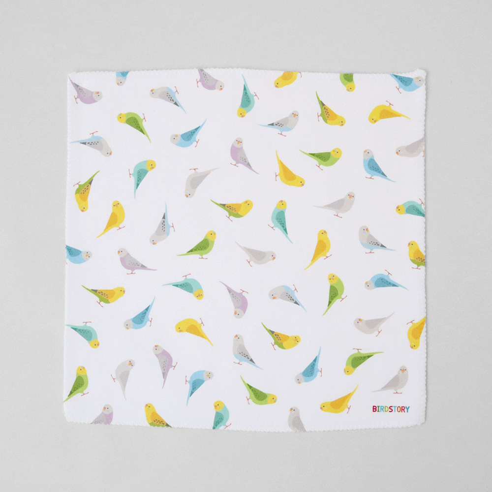 セキセイインコ ハンカチ タオル BIRDSTORY｜BIRDSTORY