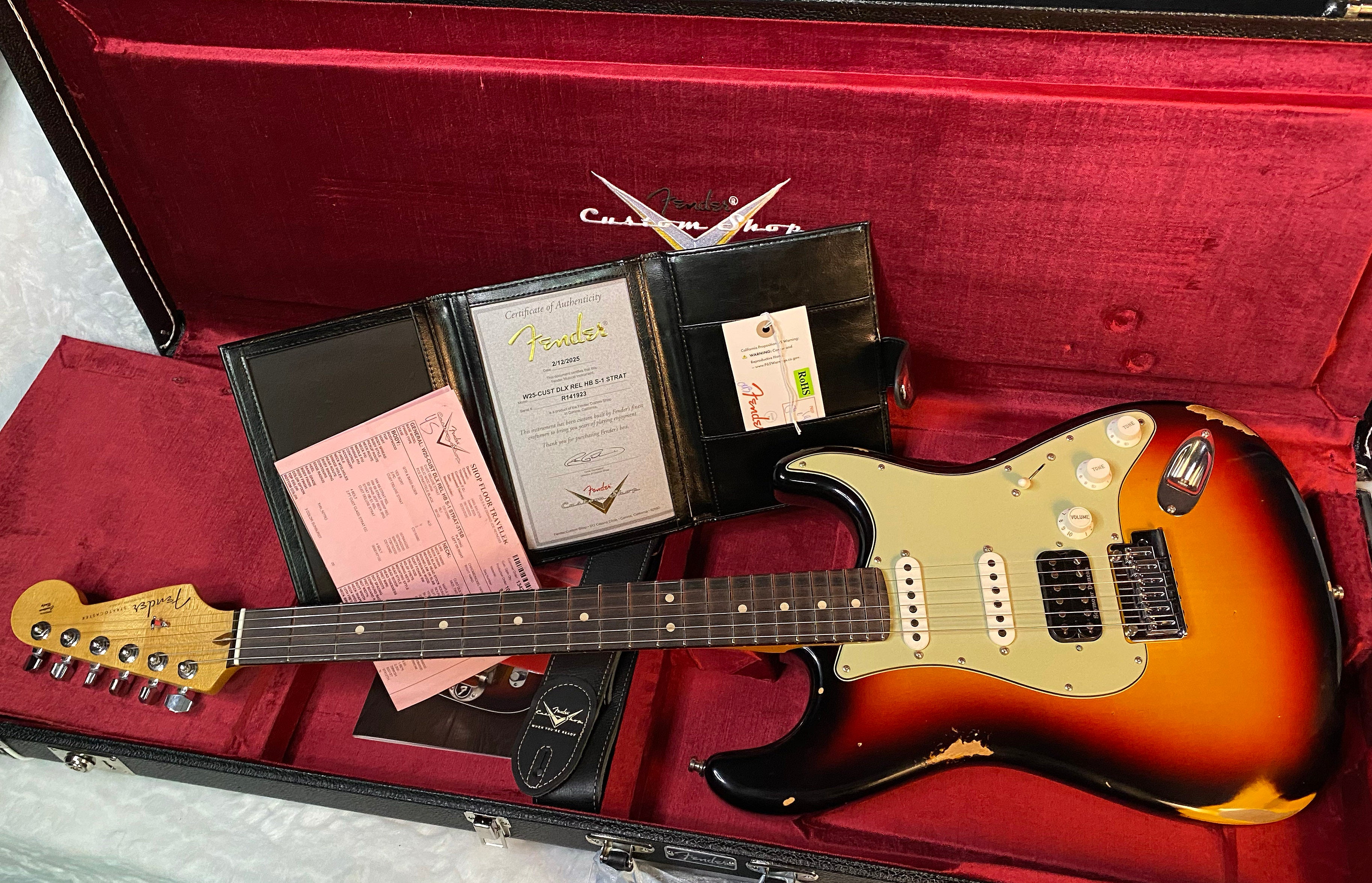 NEW! Fender Custom Shop Custom Deluxe HSS S-1 Stratocaster Relic