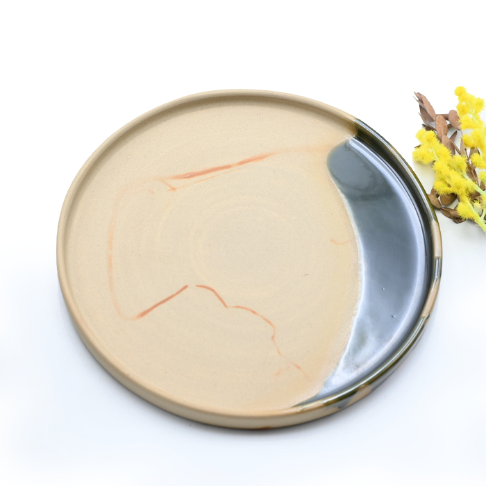 備前焼オリーブ備前プレート皿（大）窯元：しょうざん - 備前焼通販