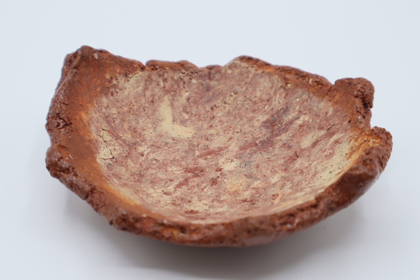 b備前焼ショッピングサイト / 備前 火襷 自然練込 葉皿 細川敬弘