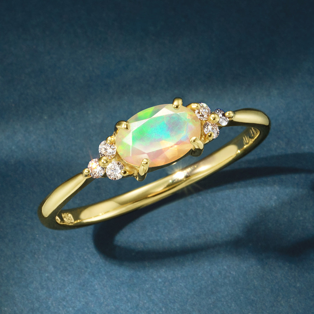ビズー公式】オパール ダイヤモンド K18(18金) リング フラヴィ | 希少