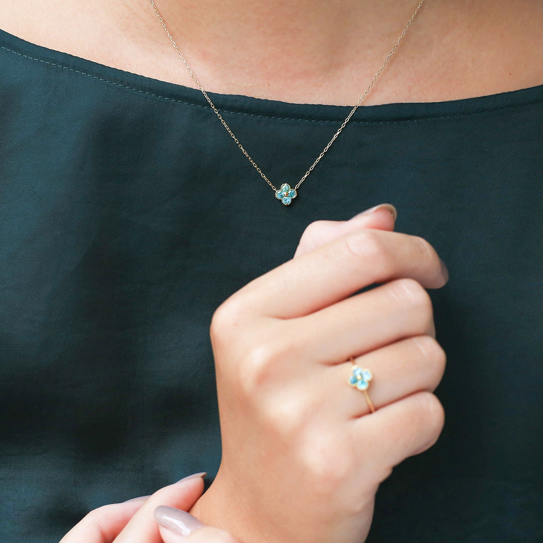 ビズー公式】パライバトルマリン ブラジル産 K18(18金) PTネックレス