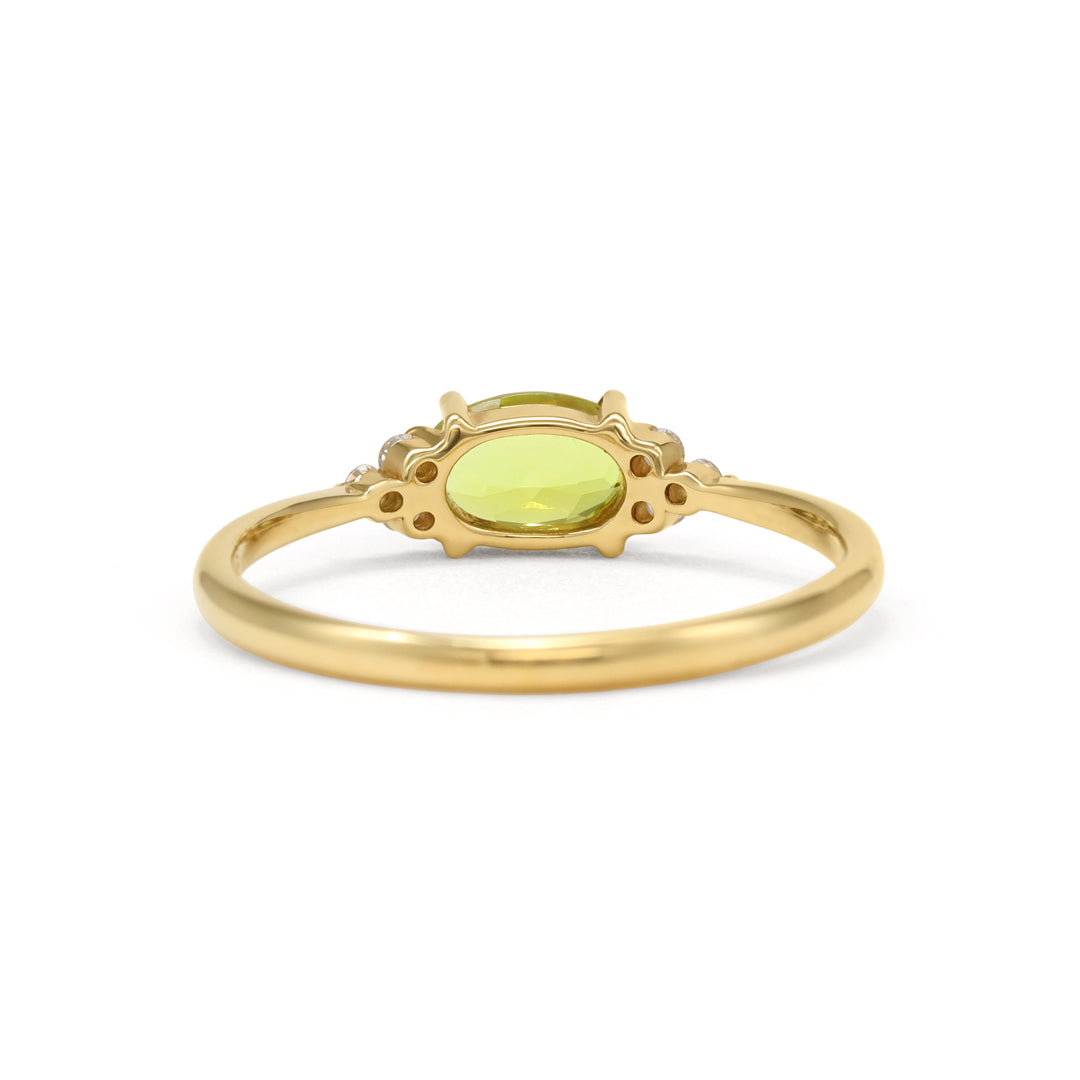 ビズー公式】カナリーイエロートルマリン×ダイヤモンド K18/PTリング