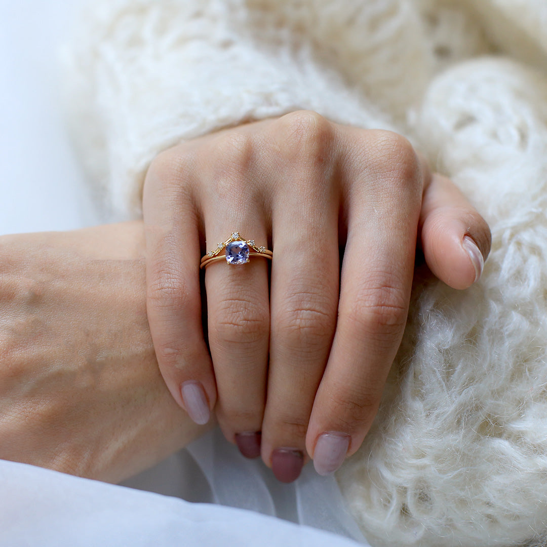 ビズー公式】タンザナイト(ラベンダーカラー)K18(18金) PTリング