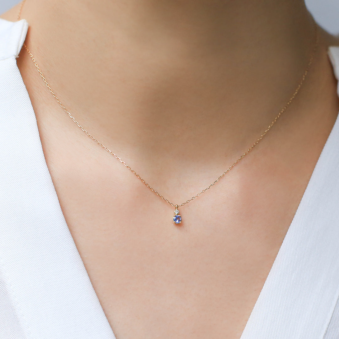 ビズー公式】タンザナイト×ダイヤモンド K18/K10/PT ネックレス