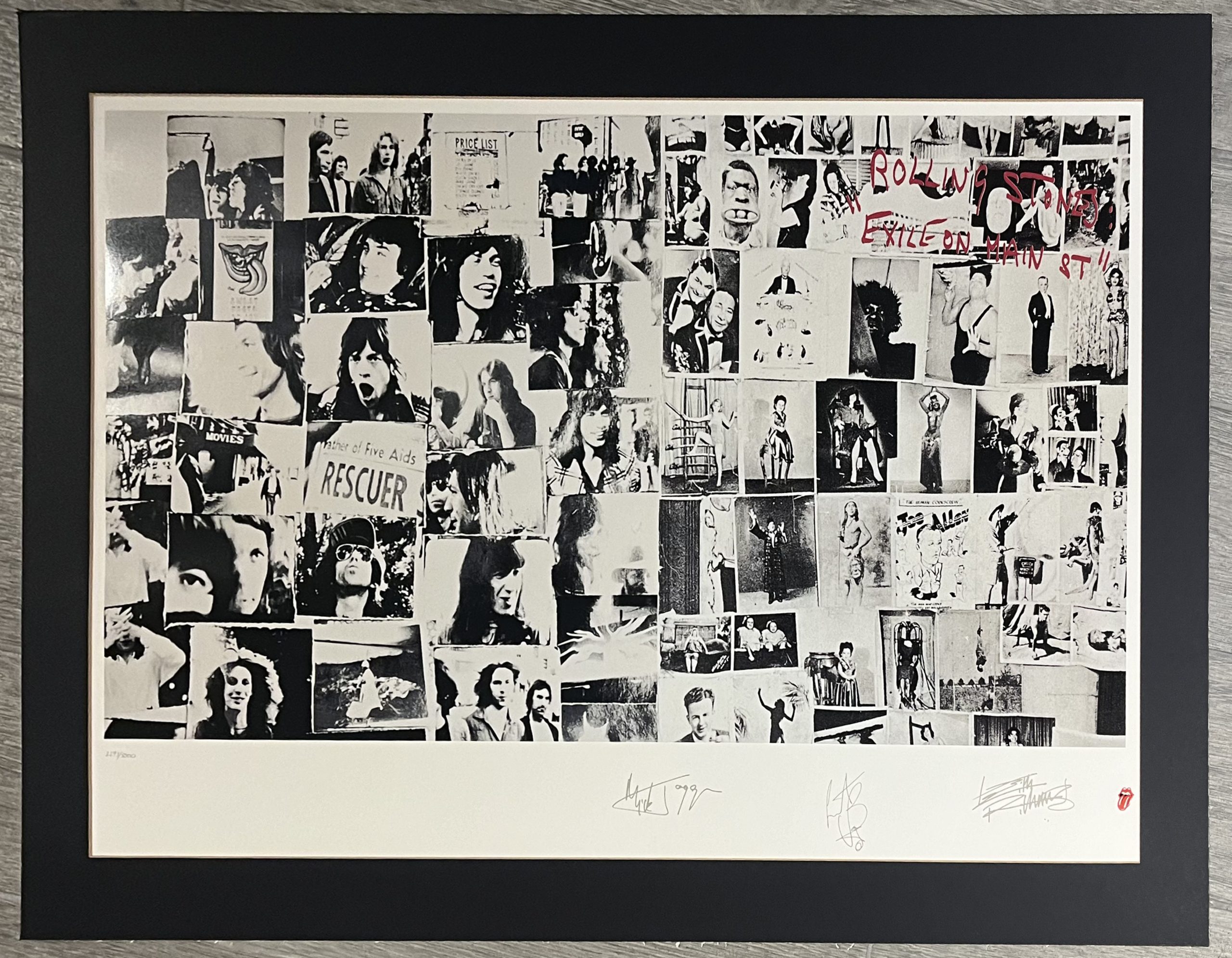 Rolling Stones Exile on Main St Signed Poster | BHP Collectibles
