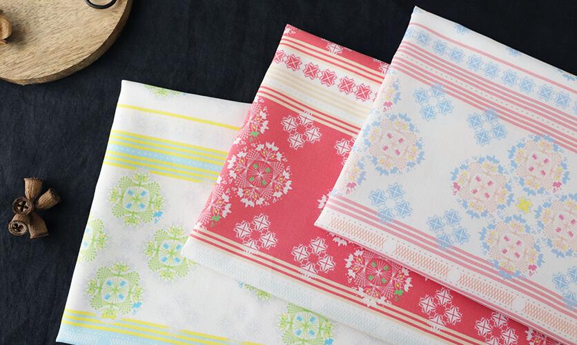 結晶（ピンク×ブルー）花柄- 布・生地の通販サイト：nunocoto fabric