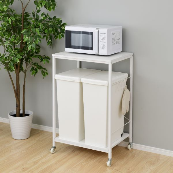 商品情報_ゴミ箱上キッチンワゴン（2分別用） | 山善の商品情報サイト