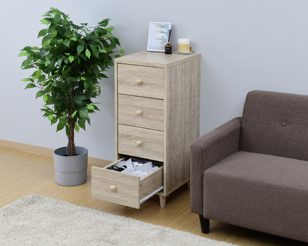 商品情報_脚付チェスト スリム4段 | 山善の商品情報サイト | YAMAZEN BOOK