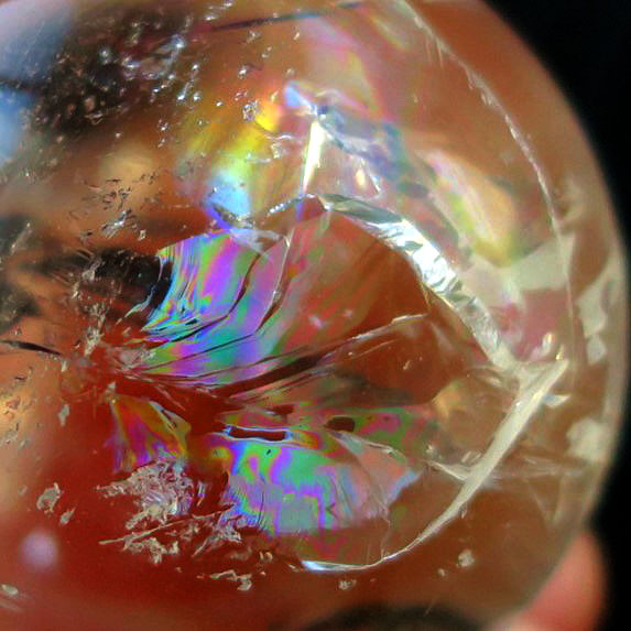 虹入りブラジル産レムリアンシード クリスタル スフィア（丸玉）-a