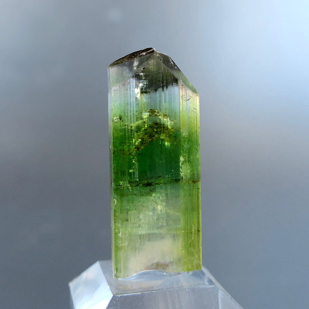 ウォーターメロントルマリン バイカラー 美石 26×11㎜｜原石・鉱物