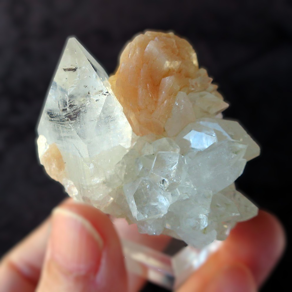 アポフィライト+スティルバイト原石・鉱物クラスター 66g | BodhiTree