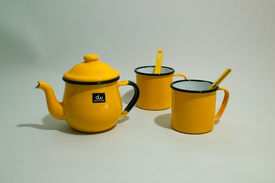 デコラウェア ホーロー セット 黄色