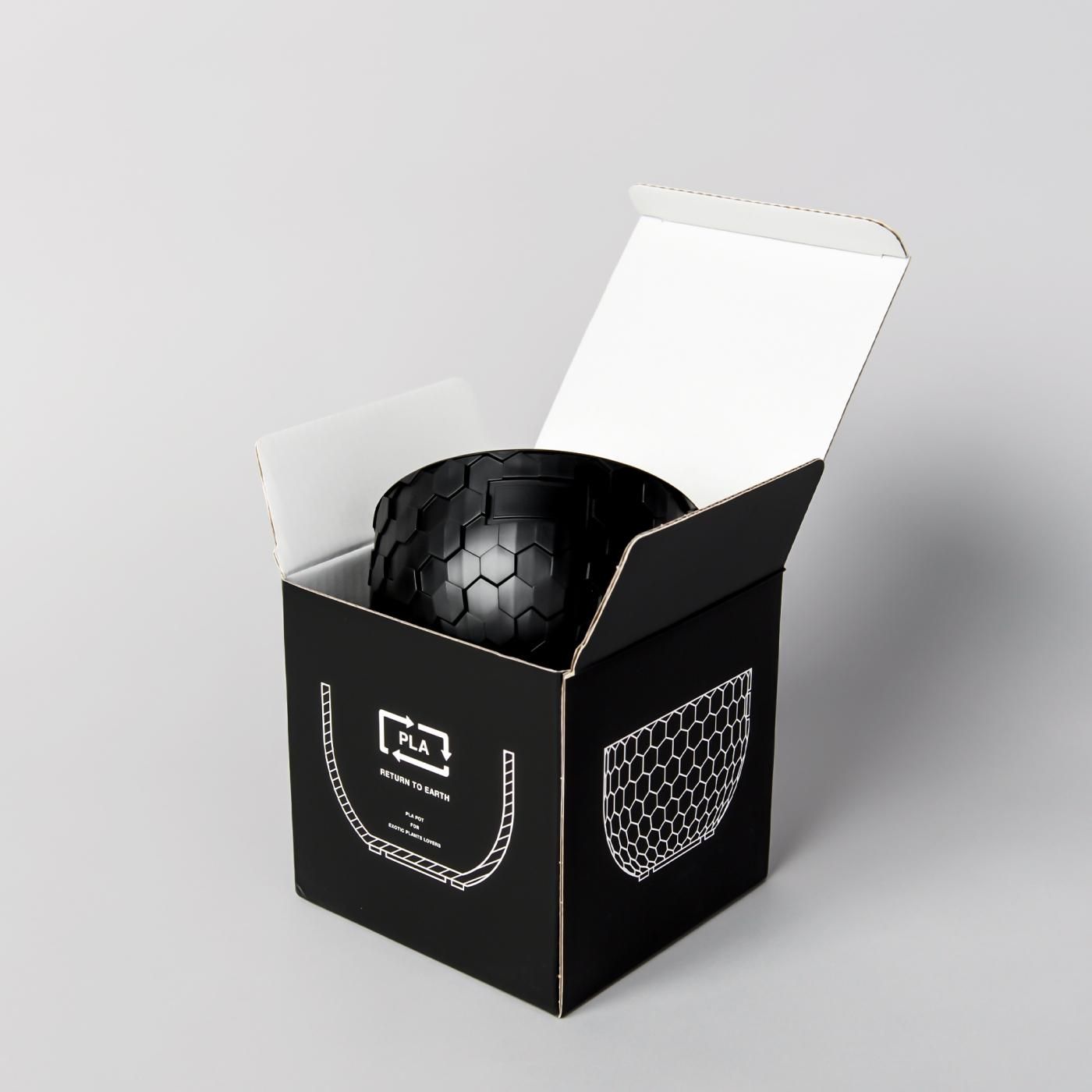 BOTANIZE PLA POT HEXA “Black” φ11cm