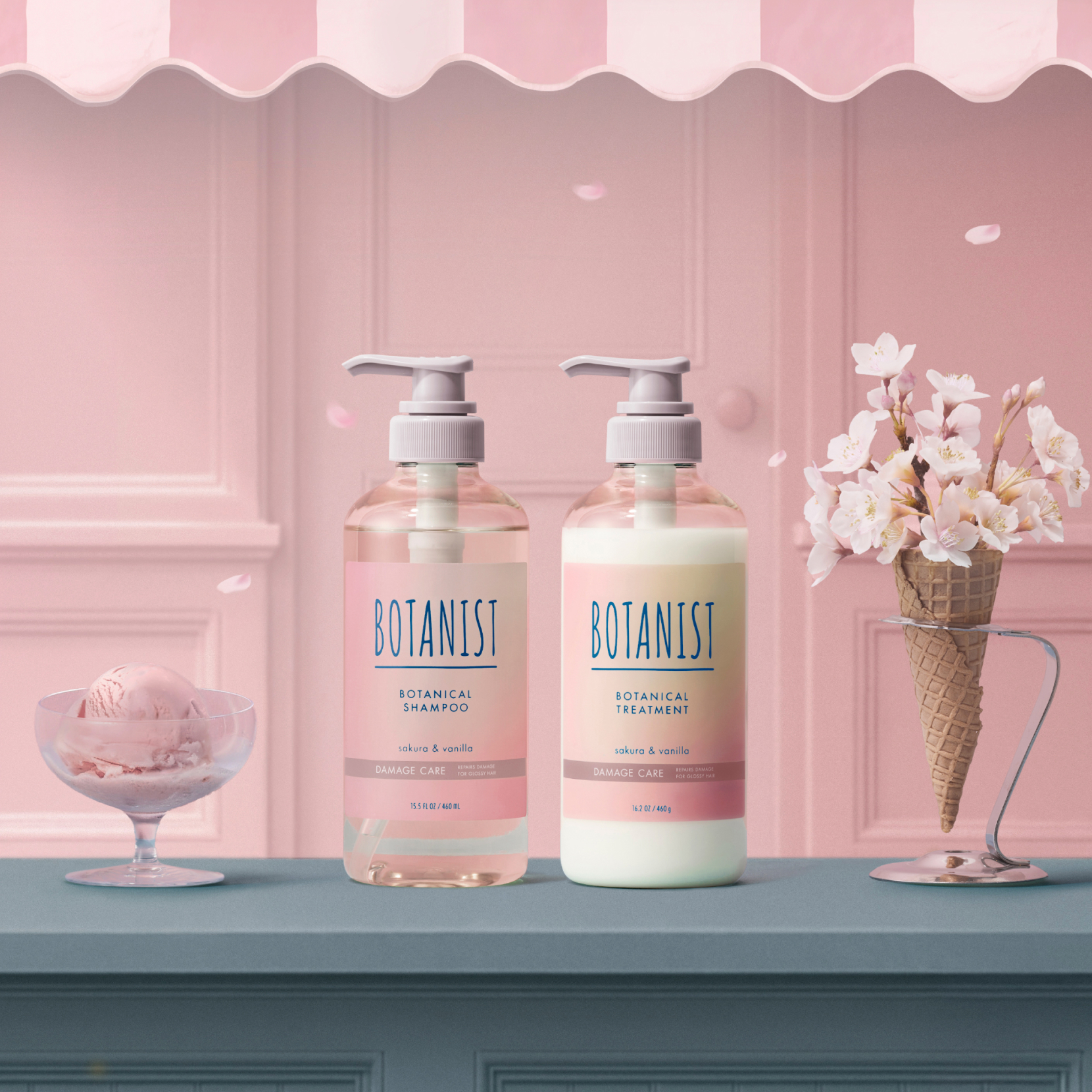 ダメージケア］シャンプー / トリートメント サクラとバニラの香り