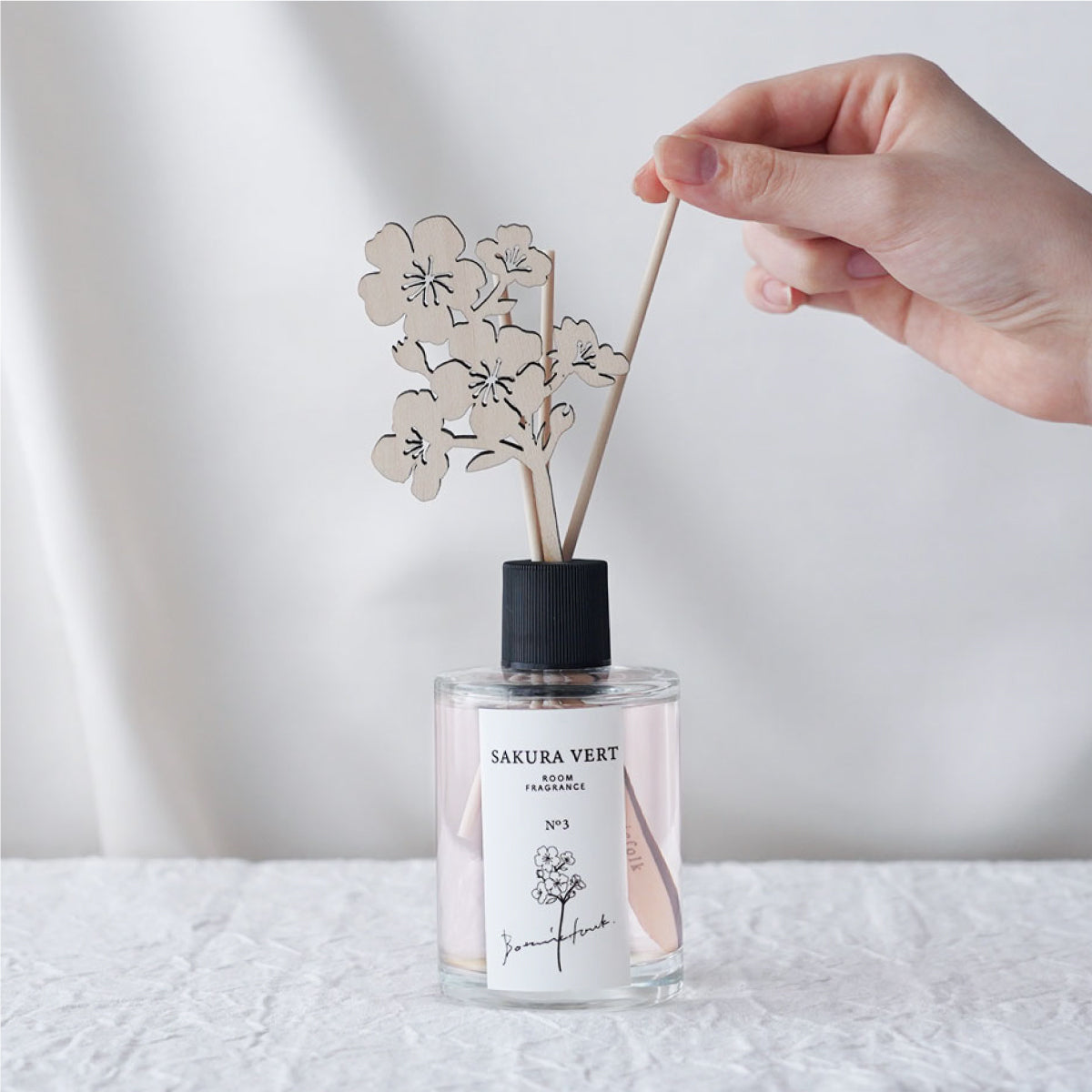桜の香り｜インテリアディフューザー120ml SAKURA VERT｜Botanicfolk