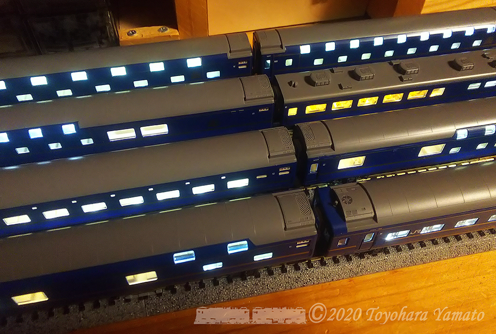 N-Gauge KATO 24系北斗星(2) 室内灯整備など - 重単5175(FC2版)