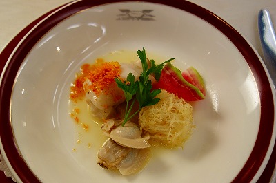 トワイライトエクスプレス・食堂車ダイナープレヤデス「フランス料理