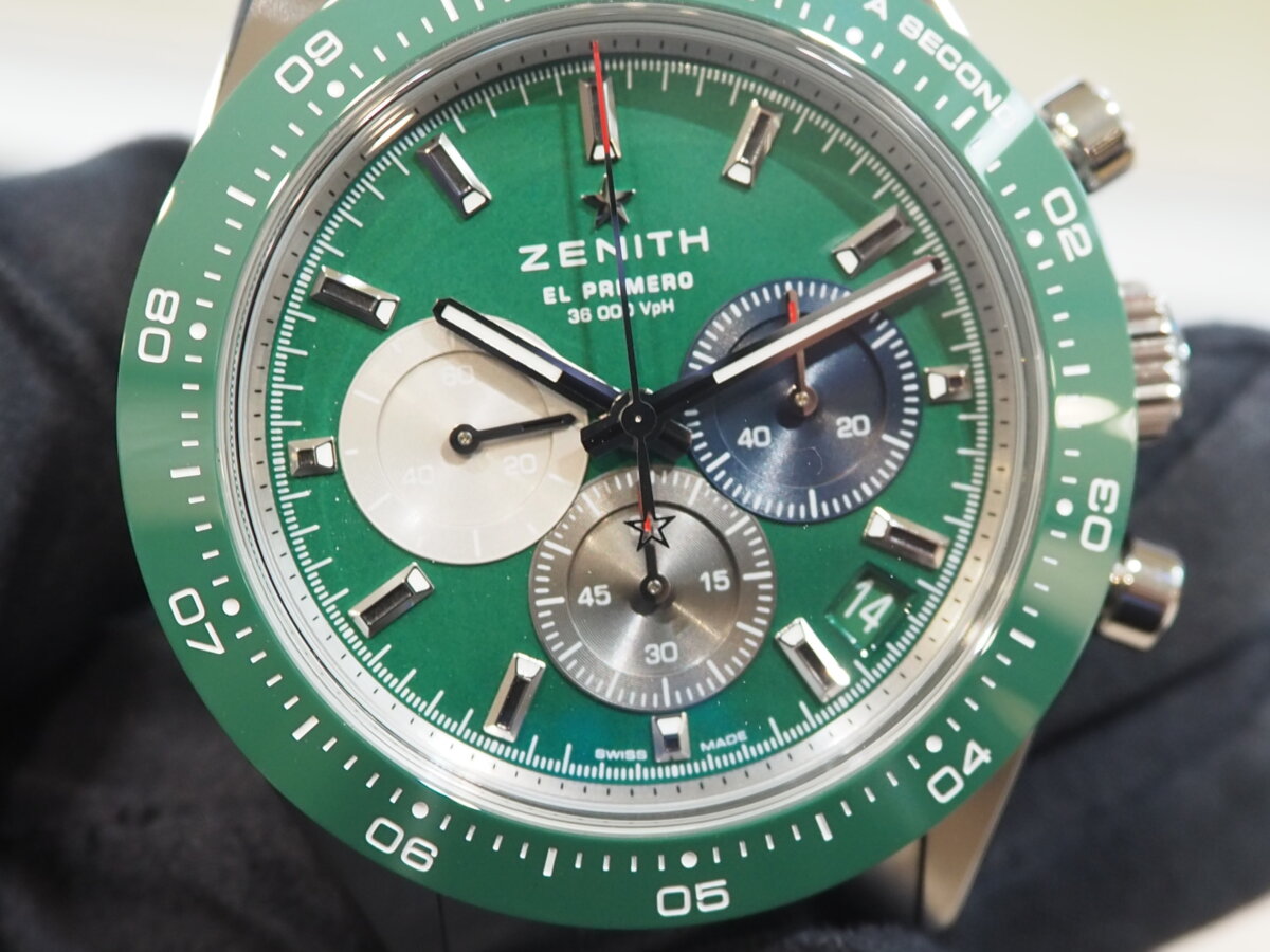 ゼニス】インパクト抜群？グリーンカラーのあのモデル「クロノマスター