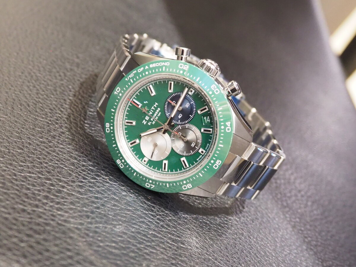 ゼニス】インパクト抜群？グリーンカラーのあのモデル「クロノマスター