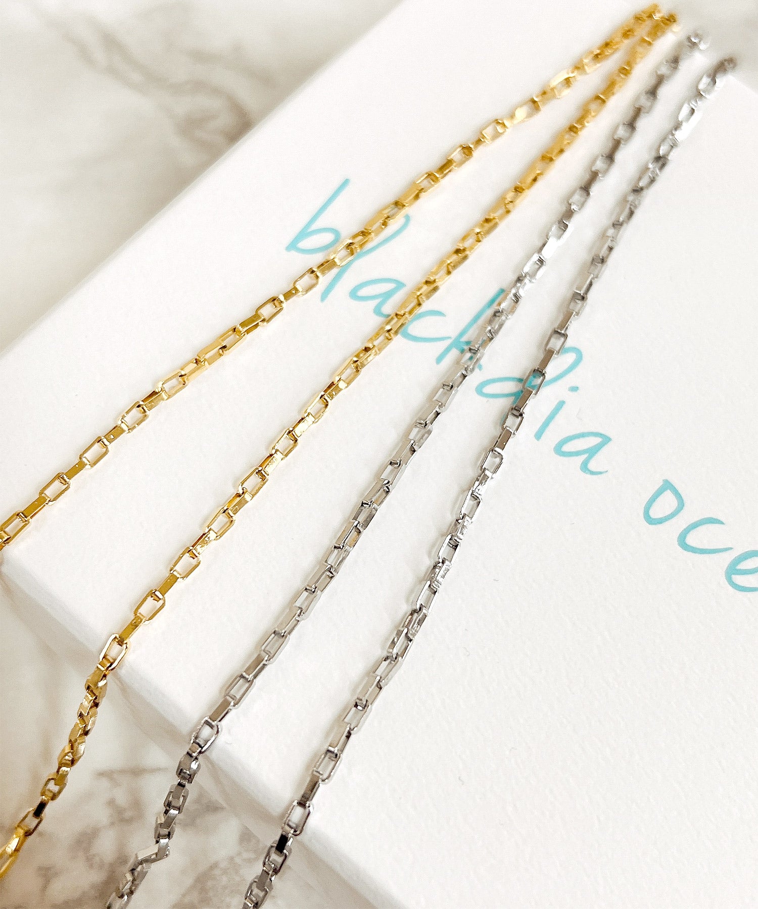 blackdia ocean スクエアベネチアンボックスチェーンネックレス