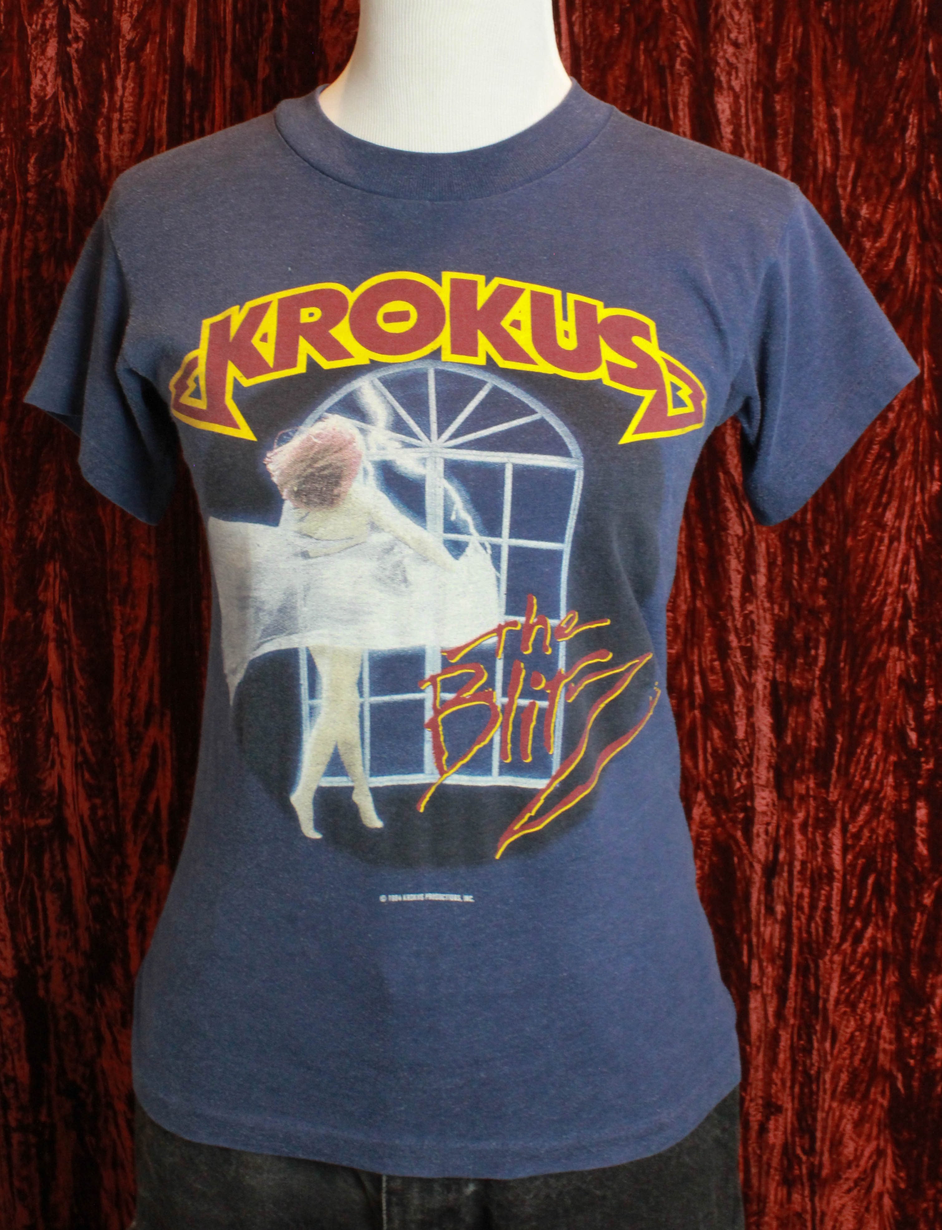 Vintage Krokus Concert T Shirt 1984-85 The Blitz Tour Unisex Extra