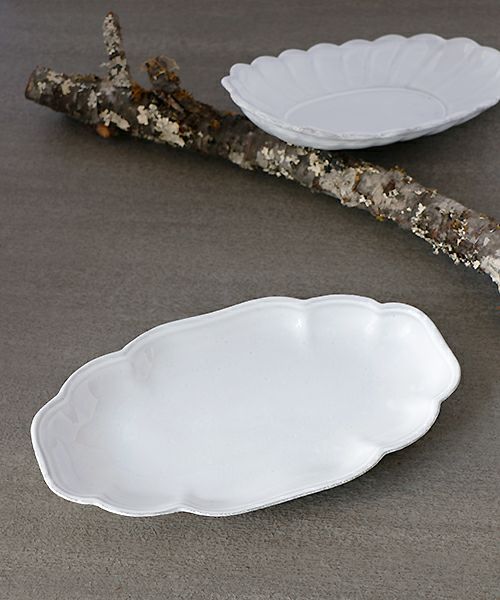 Astier de Villatte バック・オーバルプレート – Blanc de Juillet
